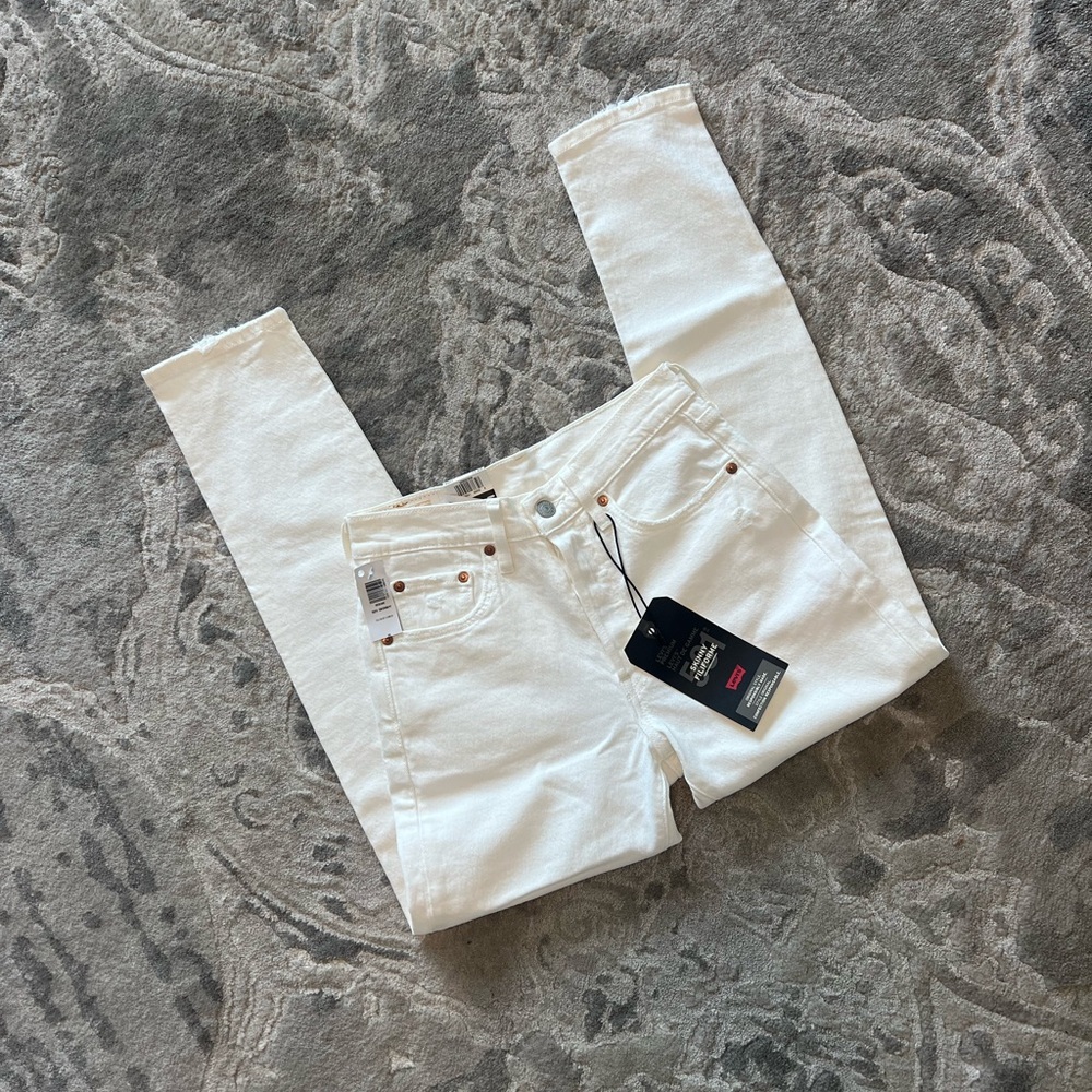 ✨NWT ✨ Levi's | 501 Skinny High Waist Jeans | 25/30 | White Cloud Over